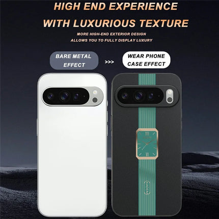 KADEM For Google Pixel 9 Pro XL Case Leather+TPU+Acrylic Anti-Scratch Phone Cover