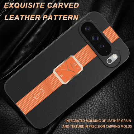 KADEM For Google Pixel 9 Pro XL Case Leather+TPU+Acrylic Anti-Scratch Phone Cover