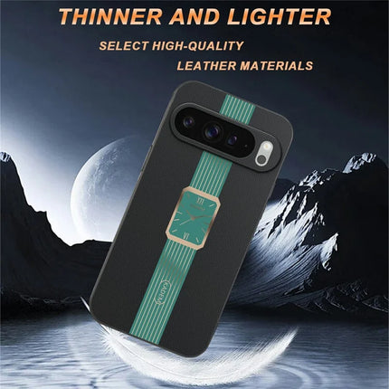 KADEM For Google Pixel 9 Pro XL Case Leather+TPU+Acrylic Anti-Scratch Phone Cover