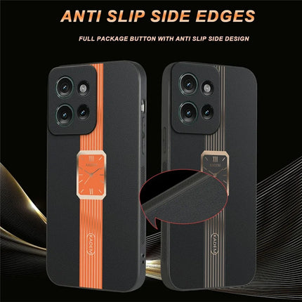 KADEM For Motorola Edge 50 5G Case Leather+TPU+Acrylic Anti-Scratch Phone Cover