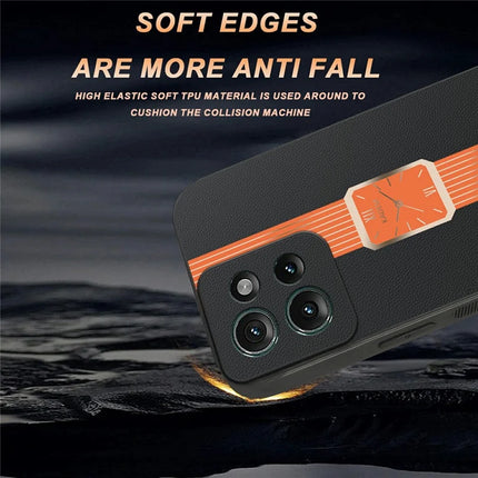 KADEM For Motorola Edge 50 5G Case Leather+TPU+Acrylic Anti-Scratch Phone Cover