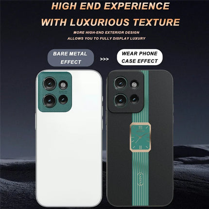KADEM For Motorola Edge 50 5G Case Leather+TPU+Acrylic Anti-Scratch Phone Cover