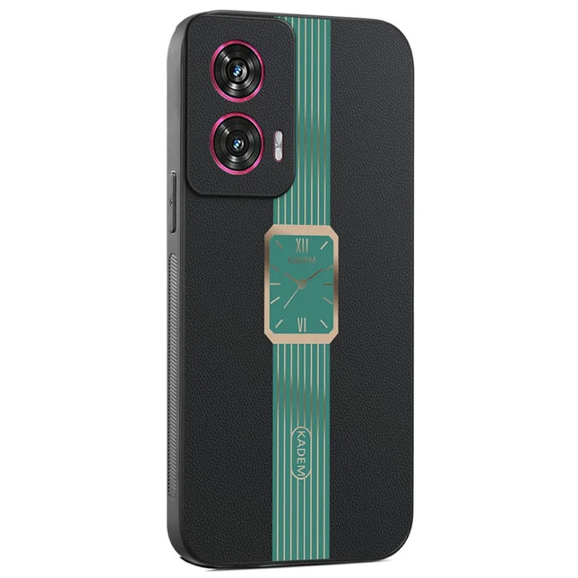 KADEM For Motorola Edge 50 Fusion 5G Case Leather+TPU+Acrylic Anti-Scratch Phone Cover - Green