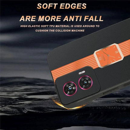 KADEM For Motorola Edge 50 Fusion 5G Case Leather+TPU+Acrylic Anti-Scratch Phone Cover