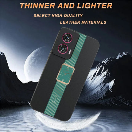 KADEM For Motorola Edge 50 Fusion 5G Case Leather+TPU+Acrylic Anti-Scratch Phone Cover