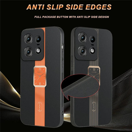 KADEM For Motorola Edge 50 Pro 5G Case Leather+TPU+Acrylic Anti-Scratch Phone Cover