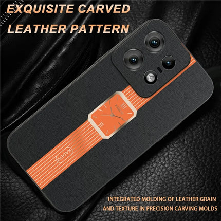 KADEM For Motorola Edge 50 Pro 5G Case Leather+TPU+Acrylic Anti-Scratch Phone Cover