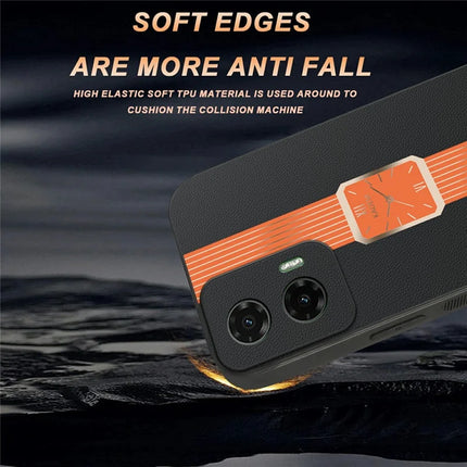 KADEM For Motorola Moto G35 5G Case Leather+TPU+Acrylic Anti-Scratch Phone Cover