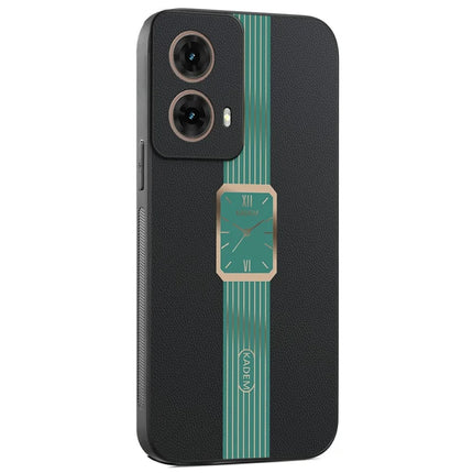 KADEM For Motorola Moto G85 5G / S50 Neo 5G Case Leather+TPU+Acrylic Anti-Scratch Phone Cover - Green