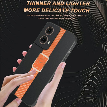 KADEM For Motorola Moto G85 5G / S50 Neo 5G Case Leather+TPU+Acrylic Anti-Scratch Phone Cover
