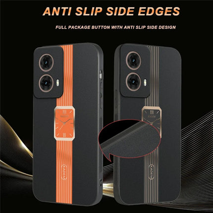 KADEM For Motorola Moto G85 5G / S50 Neo 5G Case Leather+TPU+Acrylic Anti-Scratch Phone Cover