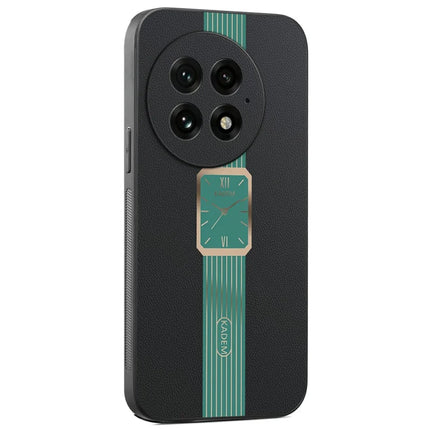 KADEM For OnePlus 13 Case Leather+TPU+Acrylic Anti-Scratch Phone Cover - Green