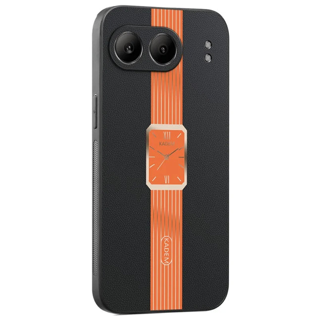 KADEM For OnePlus Nord 4 Case Leather+TPU+Acrylic Anti-Scratch Phone Cover - Orange