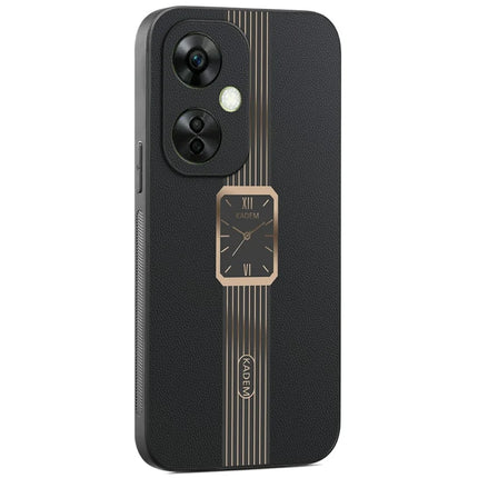 KADEM For OnePlus Nord CE 3 Lite 5G / Oppo K11x 5G Case Leather+TPU+Acrylic Anti-Scratch Phone Cover - Black