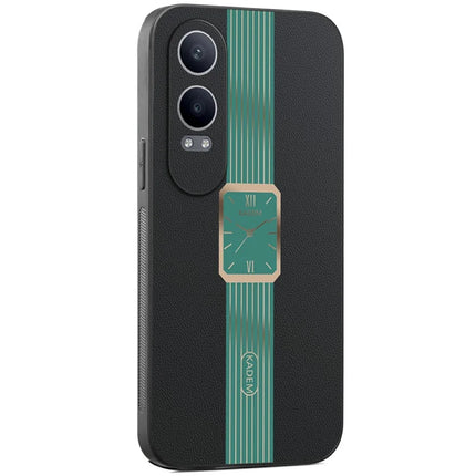 KADEM For Oneplus Nord CE4 Lite 5G / Oppo K12x 5G (China) Case Leather+TPU+Acrylic Anti-Scratch Phone Cover - Green