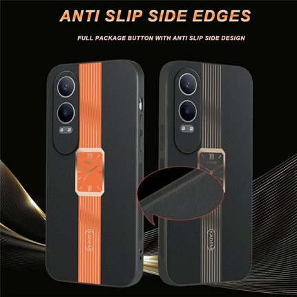 KADEM For Oneplus Nord CE4 Lite 5G / Oppo K12x 5G (China) Case Leather+TPU+Acrylic Anti-Scratch Phone Cover