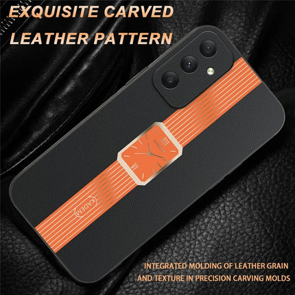 KADEM For Samsung Galaxy A35 5G Case Leather+TPU+Acrylic Anti-Scratch Phone Cover