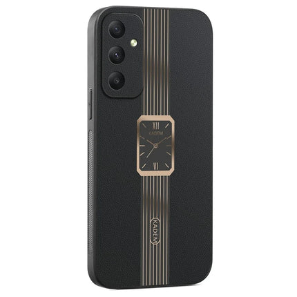 KADEM For Samsung Galaxy A35 5G Case Leather+TPU+Acrylic Anti-Scratch Phone Cover - Black