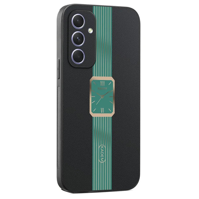 KADEM For Samsung Galaxy A55 5G Case Leather+TPU+Acrylic Anti-Scratch Phone Cover - Green