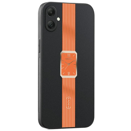 KADEM For Samsung Galaxy A06 Case Leather+TPU+Acrylic Anti-Scratch Phone Cover - Orange