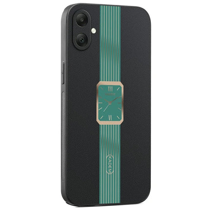 KADEM For Samsung Galaxy A06 Case Leather+TPU+Acrylic Anti-Scratch Phone Cover - Green