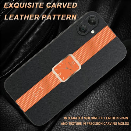 KADEM For Samsung Galaxy A06 Case Leather+TPU+Acrylic Anti-Scratch Phone Cover