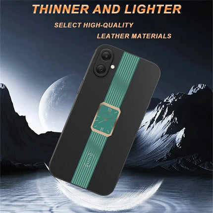 KADEM For Samsung Galaxy A06 Case Leather+TPU+Acrylic Anti-Scratch Phone Cover
