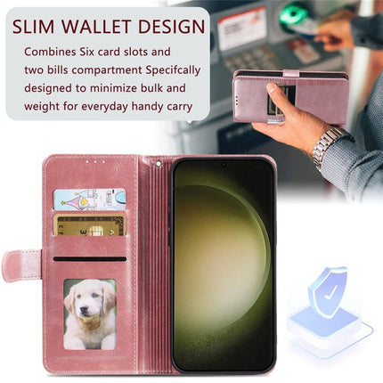 013 Style For Samsung Galaxy A36 5G Case PU Leather Anti-Fall Phone Cover with 6 Card Slots