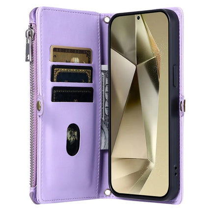 015 Style For Samsung Galaxy A36 5G Case TPU+PU Leather Wallet Phone Cover with Straps