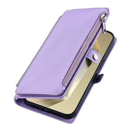 015 Style For Samsung Galaxy A36 5G Case TPU+PU Leather Wallet Phone Cover with Straps