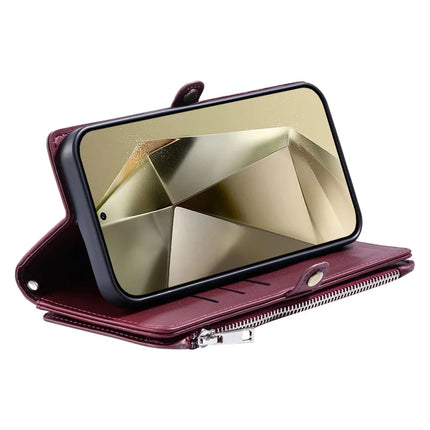 015 Style For Samsung Galaxy A36 5G Case TPU+PU Leather Wallet Phone Cover with Straps