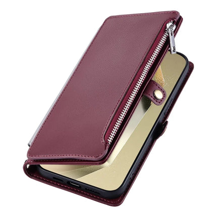 015 Style For Samsung Galaxy A36 5G Case TPU+PU Leather Wallet Phone Cover with Straps