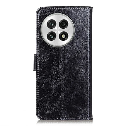 For OnePlus 13 Leather Case Wallet Phone Cover Crazy Horse Texture