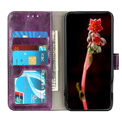 For OnePlus 13 Leather Case Wallet Phone Cover Crazy Horse Texture