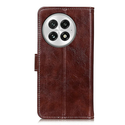 For OnePlus 13 Leather Case Wallet Phone Cover Crazy Horse Texture
