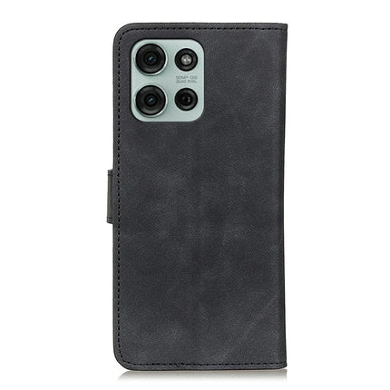 KHAZNEH For Motorola Moto G75 5G Case PU Leather Retro Texture Phone Cover