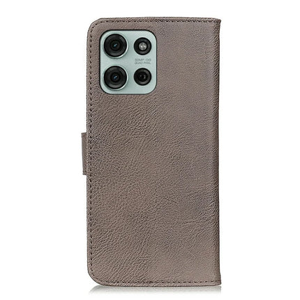 KHAZNEH For Motorola Moto G75 5G Wallet Case Cowhide Texture Leather Flip Phone Cover