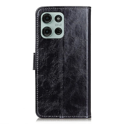 For Motorola Moto G75 5G Leather Case Wallet Phone Cover Crazy Horse Texture
