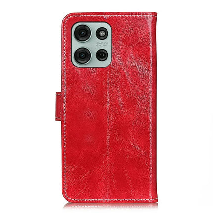 For Motorola Moto G75 5G Leather Case Wallet Phone Cover Crazy Horse Texture