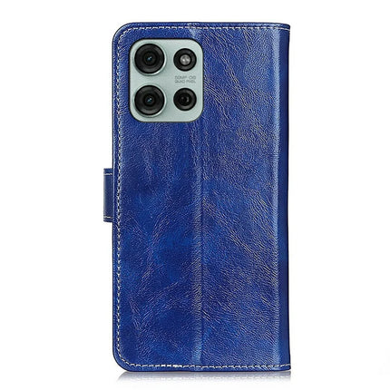 For Motorola Moto G75 5G Leather Case Wallet Phone Cover Crazy Horse Texture