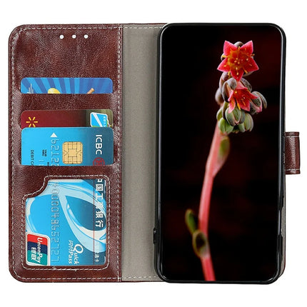 For Motorola Moto G75 5G Leather Case Wallet Phone Cover Crazy Horse Texture
