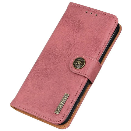 KHAZNEH For Google Pixel 9a Wallet Case Cowhide Texture Leather Flip Phone Cover