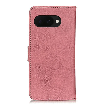 KHAZNEH For Google Pixel 9a Wallet Case Cowhide Texture Leather Flip Phone Cover