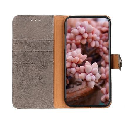 KHAZNEH For Google Pixel 9a Wallet Case Cowhide Texture Leather Flip Phone Cover