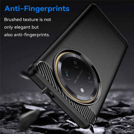 For Honor X60 Pro 5G Case Carbon Fiber Texture Brushed Anti Fingerprint Phone Back Cover