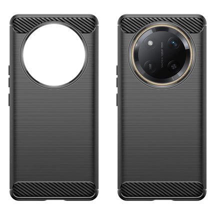 For Honor X60 Pro 5G Case Carbon Fiber Texture Brushed Anti Fingerprint Phone Back Cover