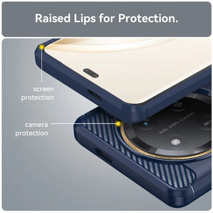 For Honor X60 Pro 5G Case Carbon Fiber Texture Brushed Anti Fingerprint Phone Back Cover