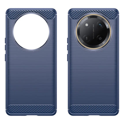 For Honor X60 Pro 5G Case Carbon Fiber Texture Brushed Anti Fingerprint Phone Back Cover