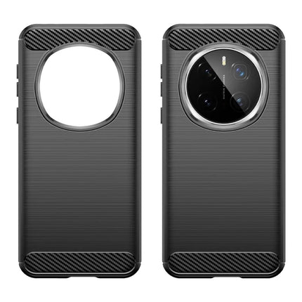 For Honor Magic7 Pro 5G Case Carbon Fiber Texture Brushed Anti Fingerprint Phone Back Cover