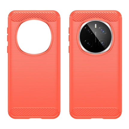For Honor Magic7 Pro 5G Case Carbon Fiber Texture Brushed Anti Fingerprint Phone Back Cover